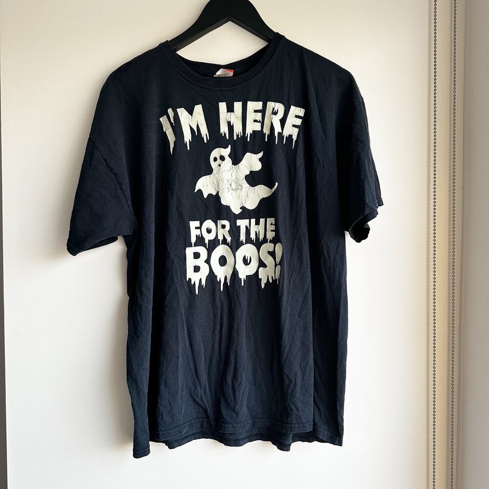 Happy Halloween Im Here For The Boos! Tee Shirt sz XL